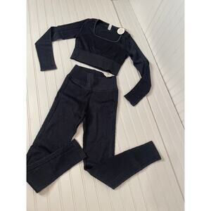 NWT Offline By Aerie Square Neck Top & Leggings Athletic Set TOP M LEGGINGS S